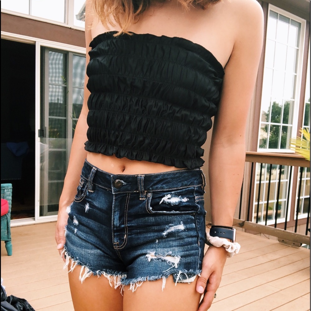 American Eagle Ripped Jean Shorts